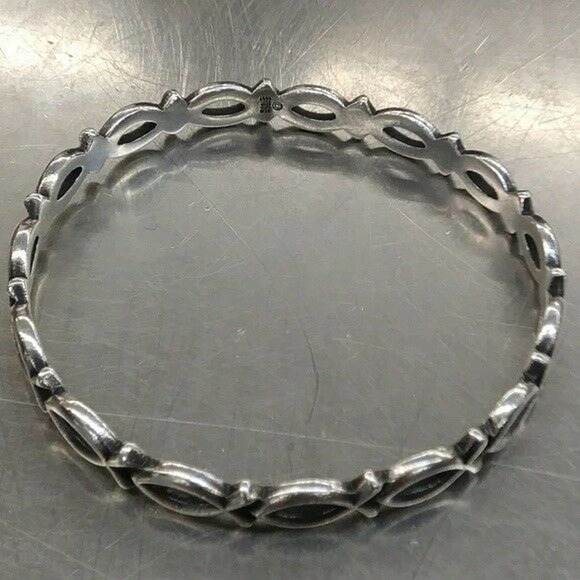 James Avery Ichthus Fish Bangle Bracelet